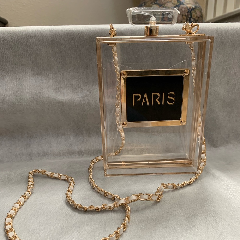 Fashion❣️ Paris bottle chain sling bag